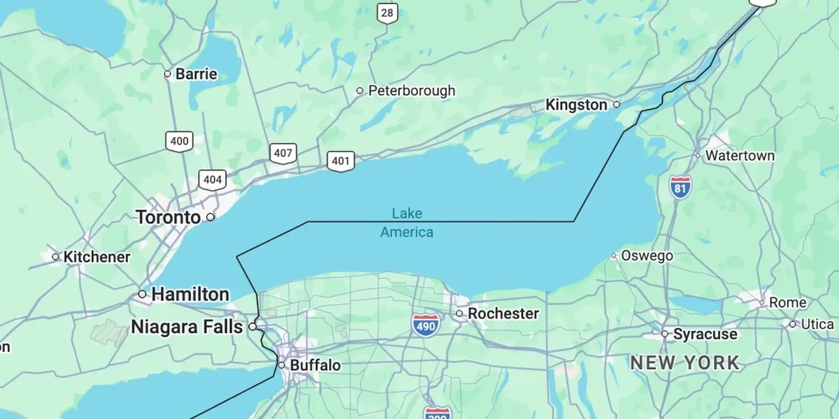 Google Maps Changes Lake Ontario to Lake America After Trumpâ€™s Executive Order